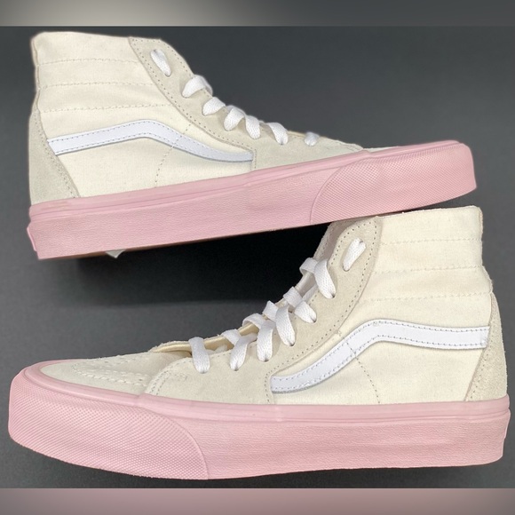 🔥🔥Cream/Pink/White SkateHigh Vans Brand New (Women’s Size 9)  (Men’s Size 7.5) - Picture 7 of 12